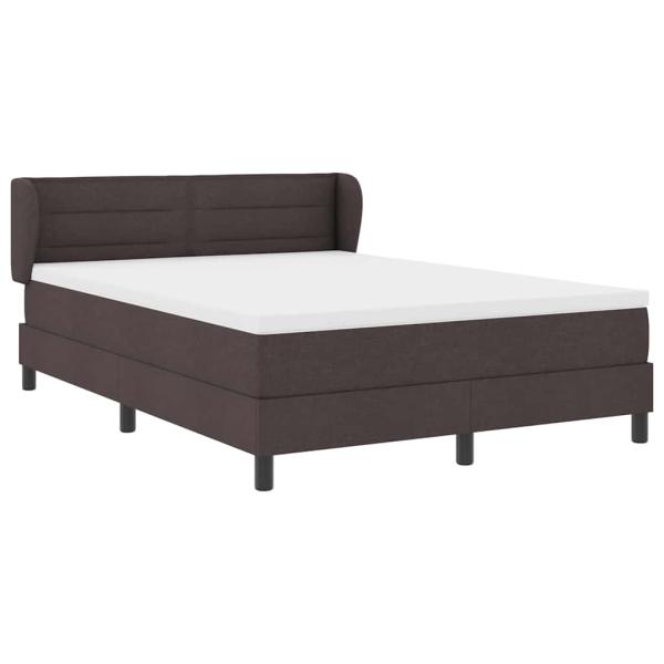Boxspringbett mit Matratze Dunkelbraun 140x200 cm Stoff