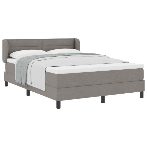 Boxspringbett mit Matratze Taupe 160x200 cm Stoff