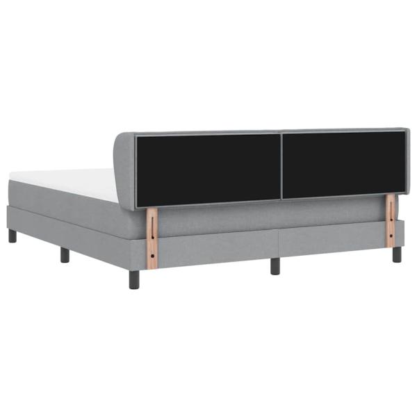 Boxspringbett mit Matratze Hellgrau 180x200 cm Stoff
