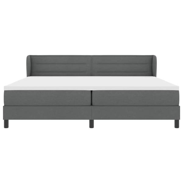 Boxspringbett mit Matratze Dunkelgrau 200x200 cm Stoff