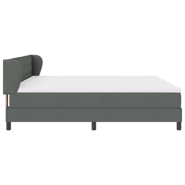 Boxspringbett mit Matratze Dunkelgrau 200x200 cm Stoff