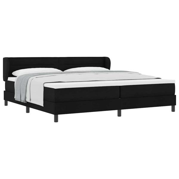 Boxspringbett mit Matratze Schwarz 200x200 cm Stoff