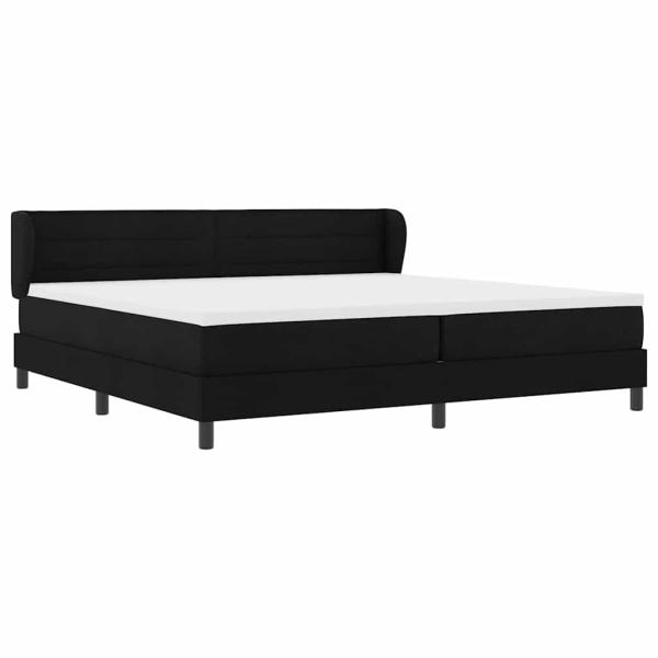 Boxspringbett mit Matratze Schwarz 200x200 cm Stoff