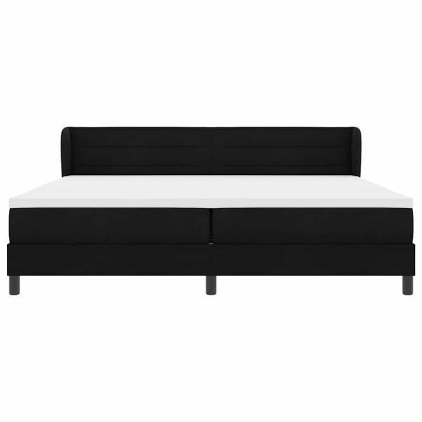 Boxspringbett mit Matratze Schwarz 200x200 cm Stoff