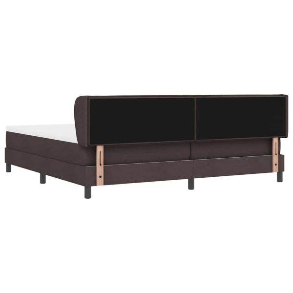 Boxspringbett mit Matratze Dunkelbraun 200x200 cm Stoff