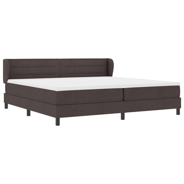 Boxspringbett mit Matratze Dunkelbraun 200x200 cm Stoff