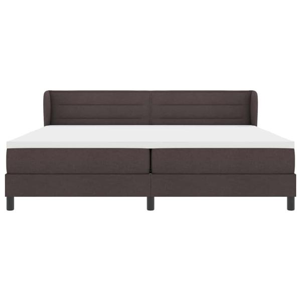 Boxspringbett mit Matratze Dunkelbraun 200x200 cm Stoff