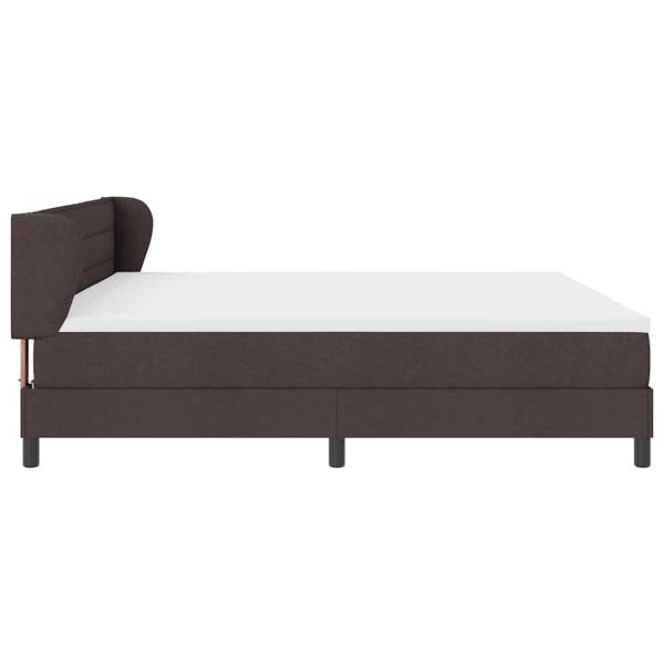 Boxspringbett mit Matratze Dunkelbraun 200x200 cm Stoff