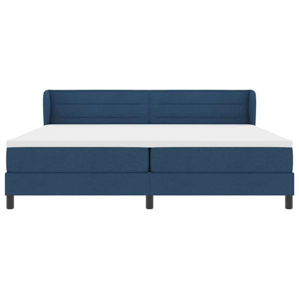 Boxspringbett mit Matratze Blau 200x200 cm Stoff