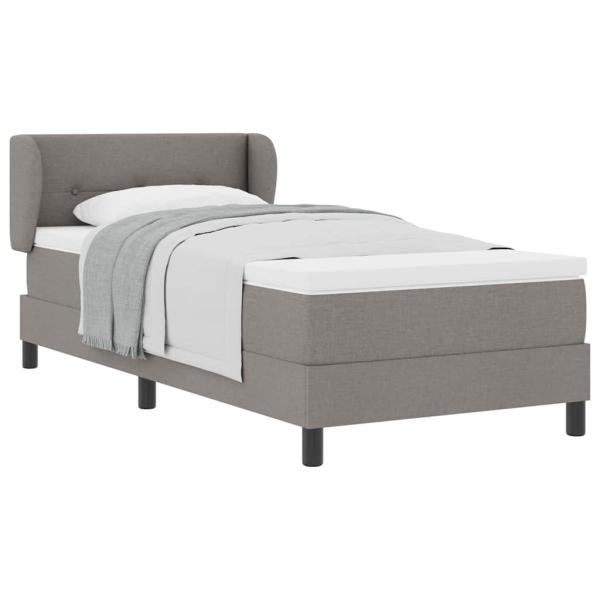Boxspringbett mit Matratze Taupe 80x200 cm Stoff