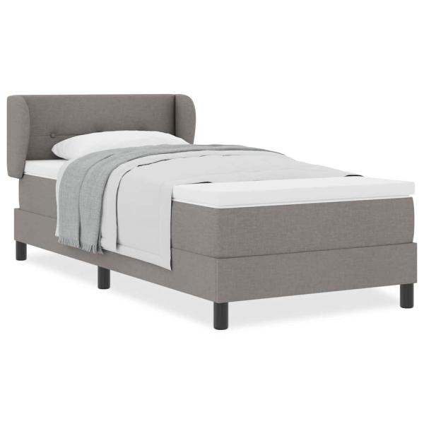 Boxspringbett mit Matratze Taupe 80x200 cm Stoff