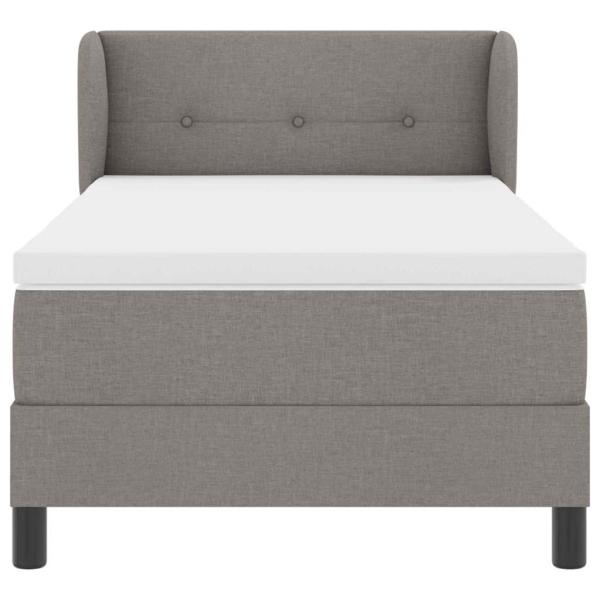 Boxspringbett mit Matratze Taupe 80x200 cm Stoff