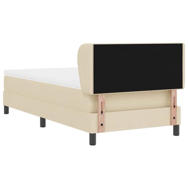 Boxspringbett mit Matratze Creme 90x200 cm Stoff