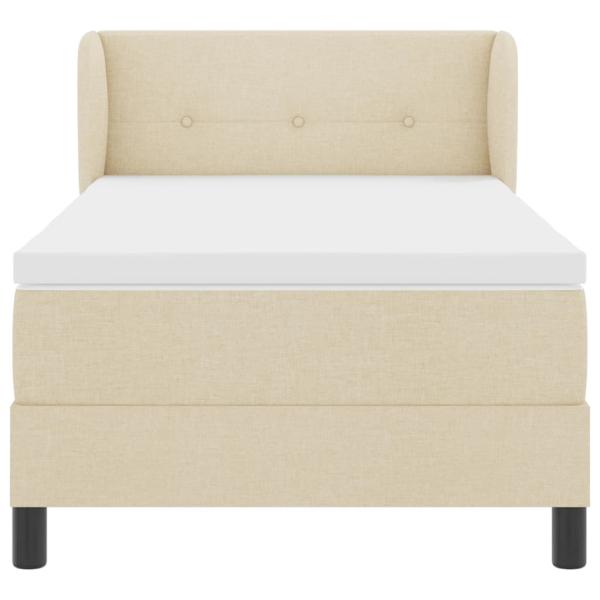 Boxspringbett mit Matratze Creme 100x200 cm Stoff