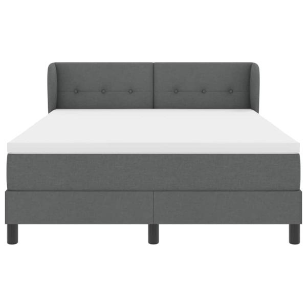 Boxspringbett mit Matratze Dunkelgrau 140x190 cm Stoff