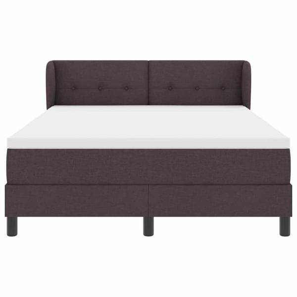 Boxspringbett mit Matratze Dunkelbraun 140x200 cm Stoff