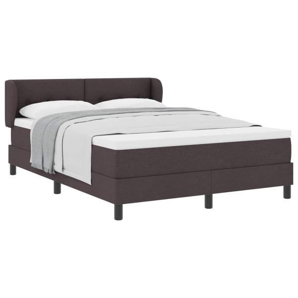 Boxspringbett mit Matratze Dunkelbraun 140x200 cm Stoff