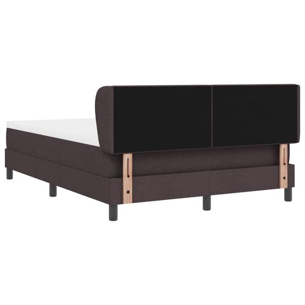 Boxspringbett mit Matratze Dunkelbraun 140x200 cm Stoff