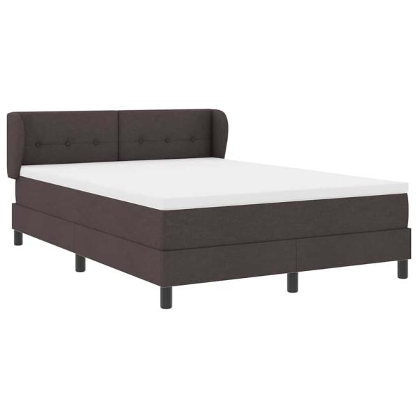 Boxspringbett mit Matratze Dunkelbraun 160x200 cm Stoff