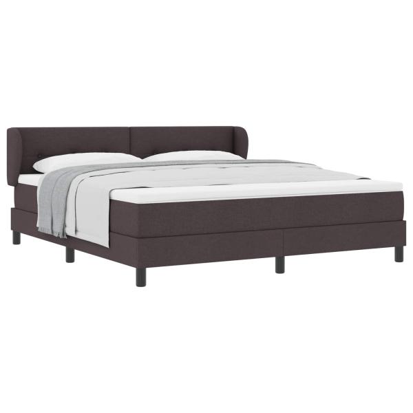 Boxspringbett mit Matratze Dunkelbraun 180x200 cm Stoff