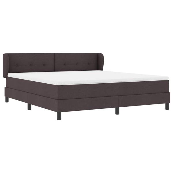 Boxspringbett mit Matratze Dunkelbraun 180x200 cm Stoff