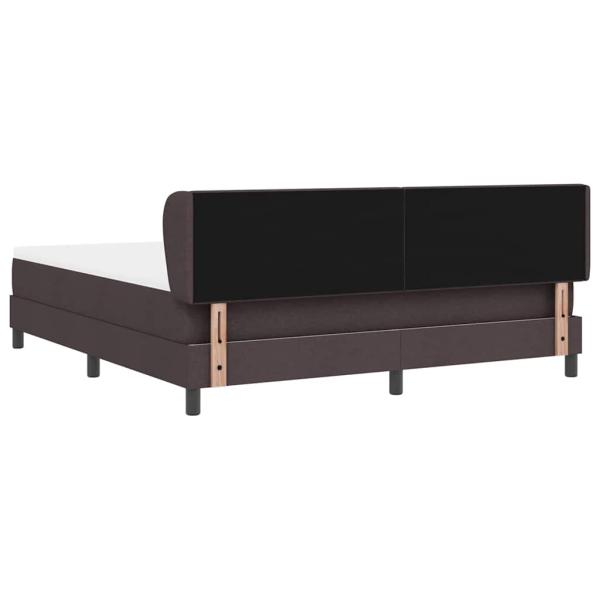 Boxspringbett mit Matratze Dunkelbraun 180x200 cm Stoff