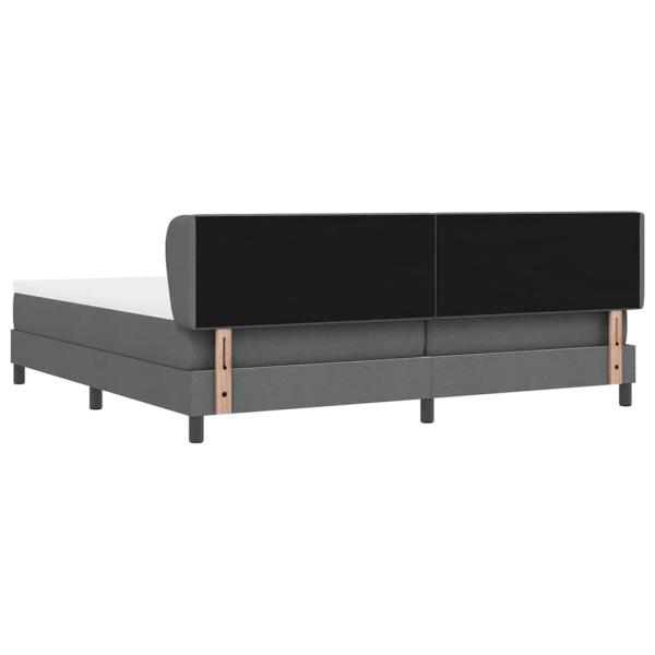 Boxspringbett mit Matratze Dunkelgrau 200x200 cm Stoff
