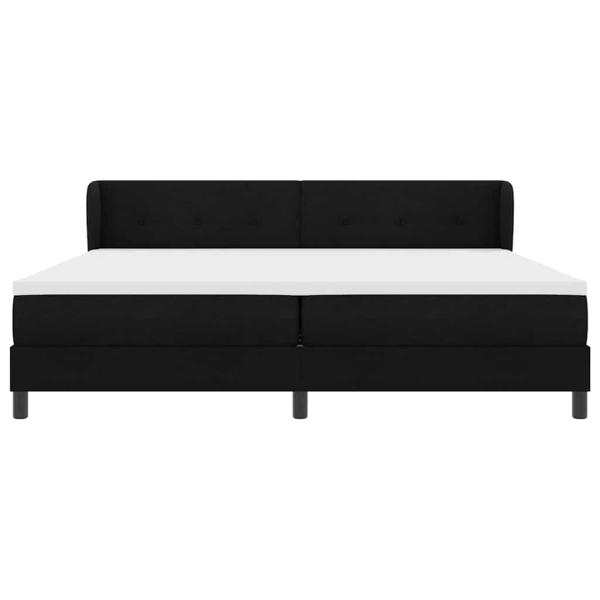 Boxspringbett mit Matratze Schwarz 200x200 cm Stoff