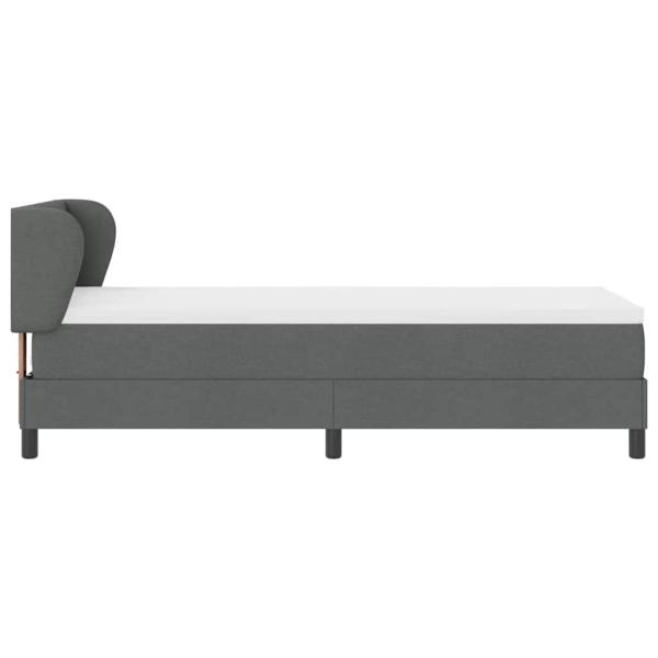 Boxspringbett mit Matratze Dunkelgrau 80x200 cm Stoff