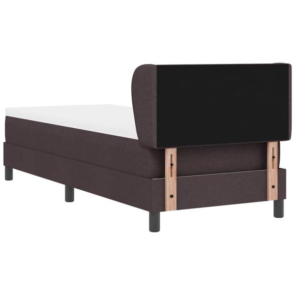 Boxspringbett mit Matratze Dunkelbraun 80x200 cm Stoff