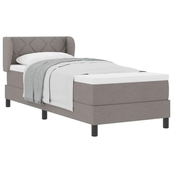Boxspringbett mit Matratze Taupe 80x200 cm Stoff