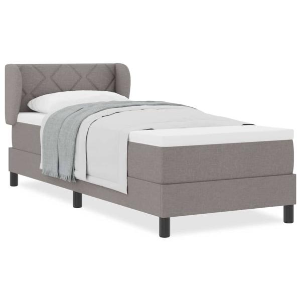 Boxspringbett mit Matratze Taupe 80x200 cm Stoff