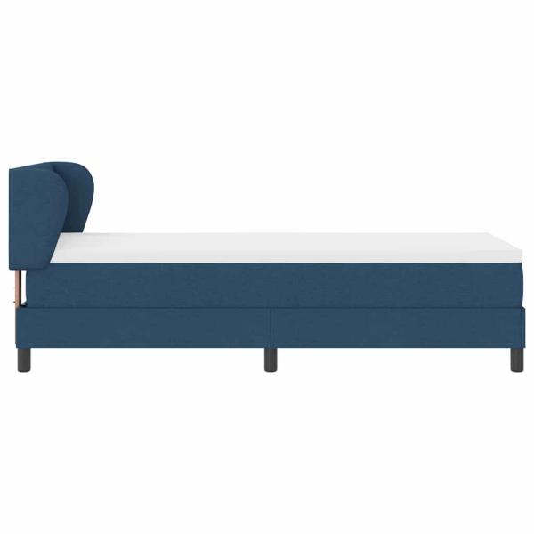 Boxspringbett mit Matratze Blau 80x200 cm Stoff