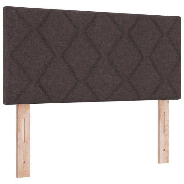Boxspringbett mit Matratze Dunkelbraun 90x200 cm Stoff