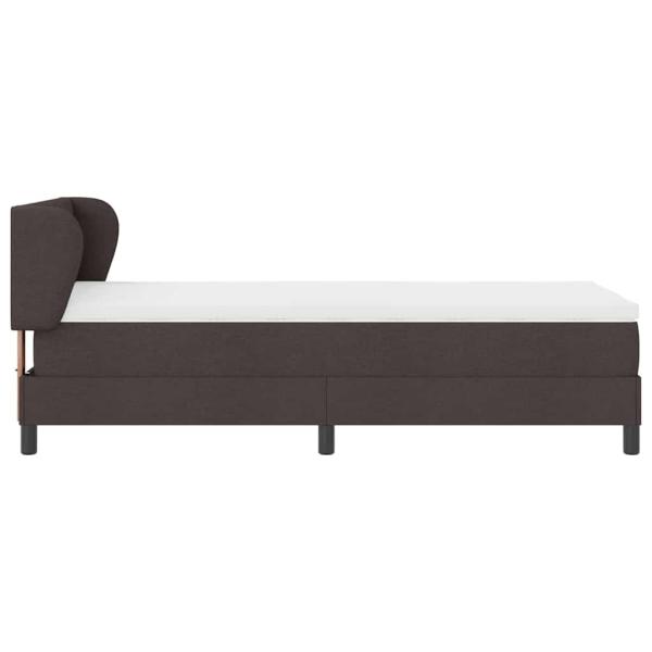 Boxspringbett mit Matratze Dunkelbraun 90x200 cm Stoff
