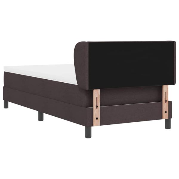 Boxspringbett mit Matratze Dunkelbraun 90x200 cm Stoff