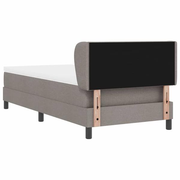 Boxspringbett mit Matratze Taupe 100x200 cm Stoff