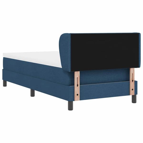 Boxspringbett mit Matratze Blau 100x200 cm Stoff