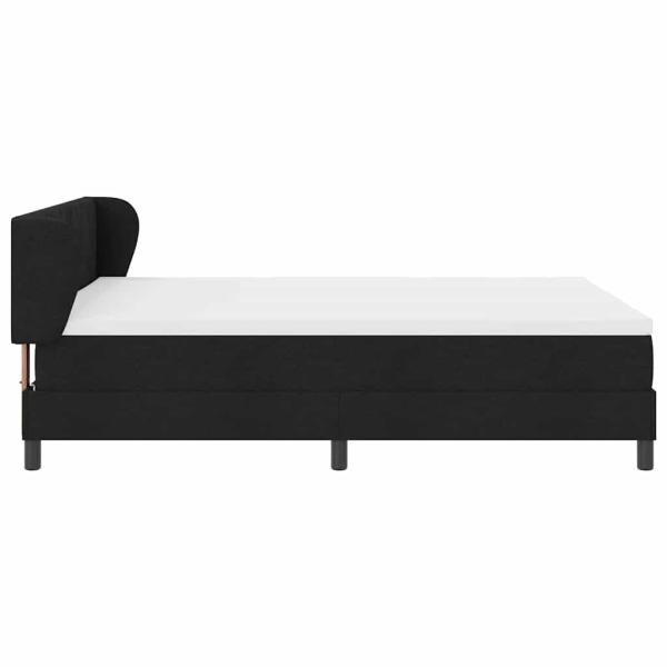 Boxspringbett mit Matratze Schwarz 140x190 cm Stoff