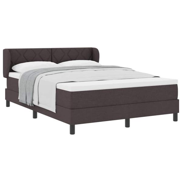 Boxspringbett mit Matratze Dunkelbraun 140x190 cm Stoff