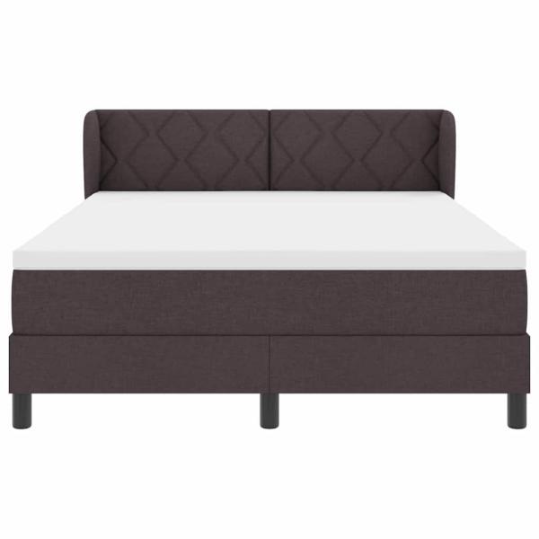 Boxspringbett mit Matratze Dunkelbraun 140x190 cm Stoff