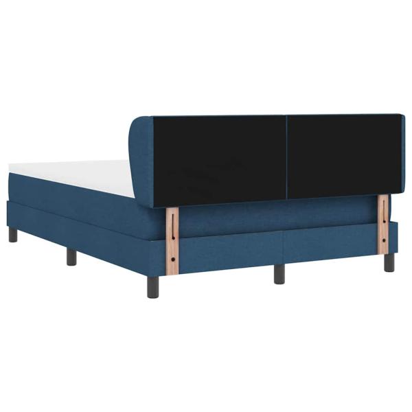 Boxspringbett mit Matratze Blau 140x190 cm Stoff
