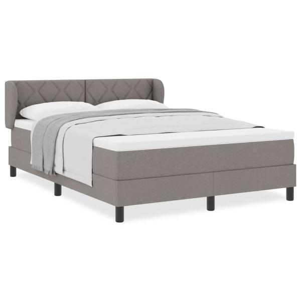 Boxspringbett mit Matratze Taupe 140x200 cm Stoff