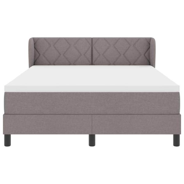 Boxspringbett mit Matratze Taupe 140x200 cm Stoff