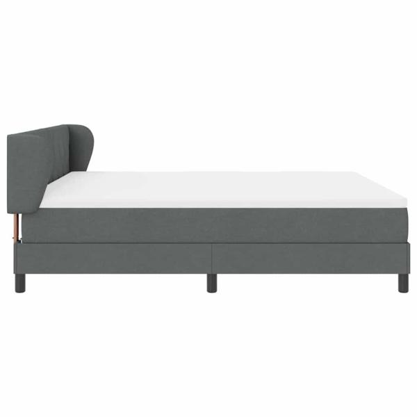 Boxspringbett mit Matratze Dunkelgrau 180x200 cm Stoff