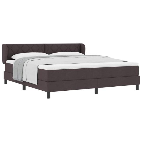 Boxspringbett mit Matratze Dunkelbraun 180x200 cm Stoff