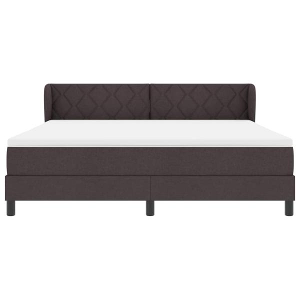 Boxspringbett mit Matratze Dunkelbraun 180x200 cm Stoff