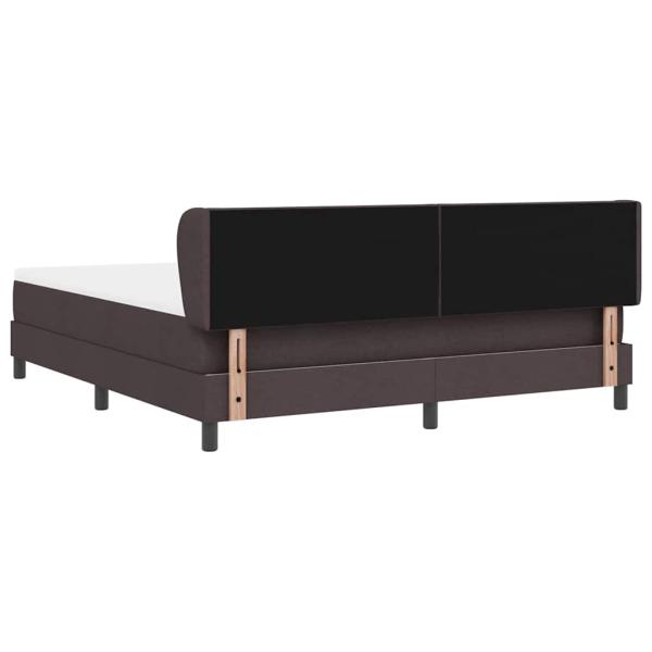 Boxspringbett mit Matratze Dunkelbraun 180x200 cm Stoff