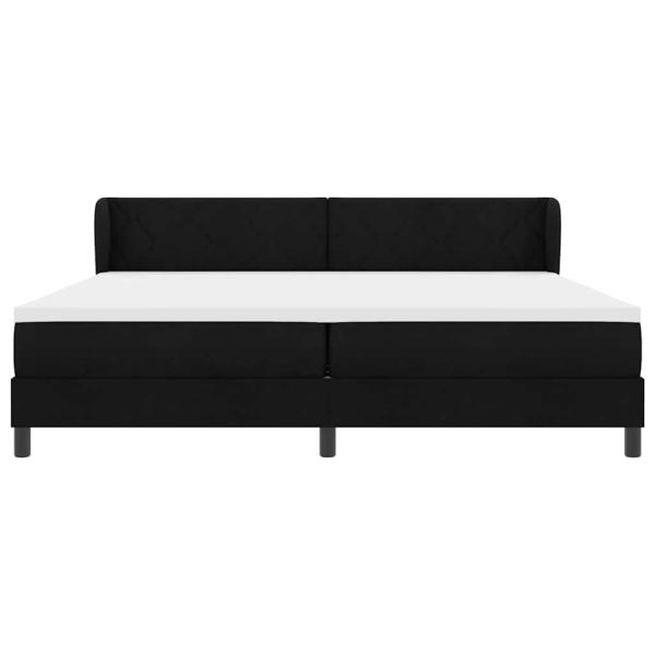 Boxspringbett mit Matratze Schwarz 200x200 cm Stoff