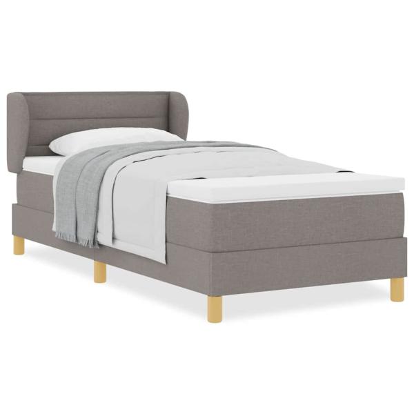 Boxspringbett mit Matratze Taupe 80x200 cm Stoff